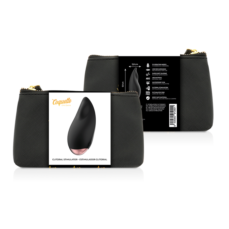 COQUETTE CHIC DESIRE - STIMULATEUR CLITORIELLE NOIR / GOUTTE D'OR