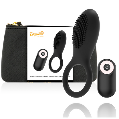 COQUETTE CHIC DESIRE - COCK RING TELECOMMANDE RECHARGEABLE NOIR/OR