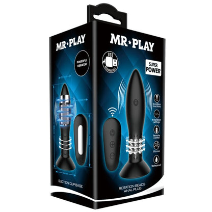 MR PLAY - PLUG WITH BLACK ROTATING BALLS REMOTE CONTROL