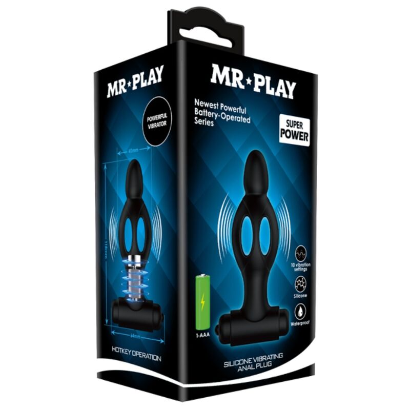 MR PLAY - SILICONE ANAL PLUG WITH VIBRATION