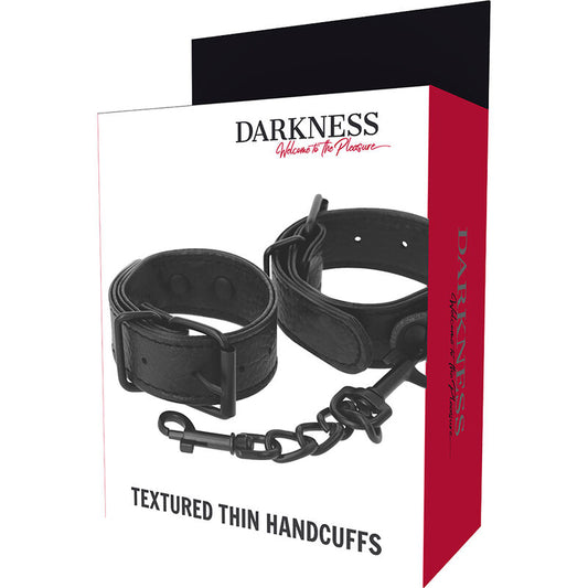 DARKNESS - TEXTURED THIN WIDTH HANDCUFFS