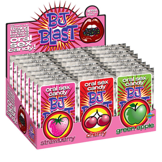 PIPEDREAMS - BJ BLAST FRAISE / CERISE ET POMME VERTE - PRÉSENTOIR - 36 PC