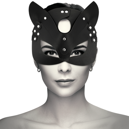 COQUETTE CHIC DESIRE - MASQUE EN CUIR VEGAN AVEC OREILLES DE LAPIN