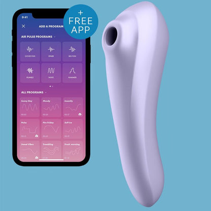 SATISFYER - VIBRATEUR À IMPULSIONS D'AIR À DOUBLE PLAISIR MAUVE