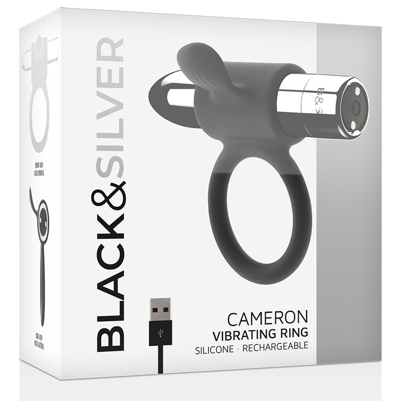 BLACK&amp;SILVER - BAGUE RECHARGEABLE CAMERON ARGENT