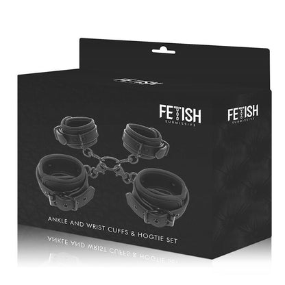 FETISH SUBMISSIVE - SET OF HAND AND ANKLE HANDCUFFS WITH NOPRENE LINING