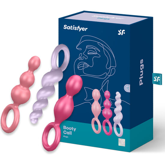 SATISFYER - SET DE TAPONES ANALES 3 PIEZAS TRICOLOR