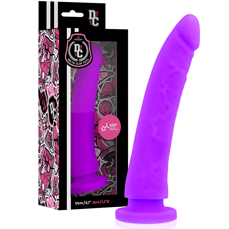 DELTA CLUB - GODE RÉALISTE EN SILICONE MÉDICAL LILAS 17 CM -O- 3 CM