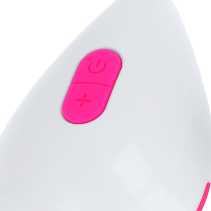 OHMAMA - TEXTURED VIBRATING EGG 10 MODES PINK AND WHITE