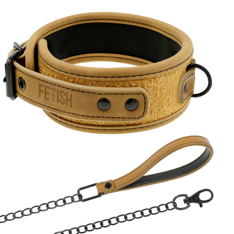 ORIGEN SUBMISSIVE FETISH - COLLAR FORRADO EN NEOPRENO CON CADENA