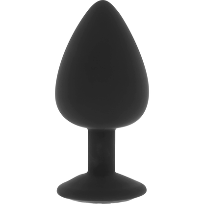 OHMAMA - DIAMOND SILICONE ANAL PLUG SIZE M 8 CM