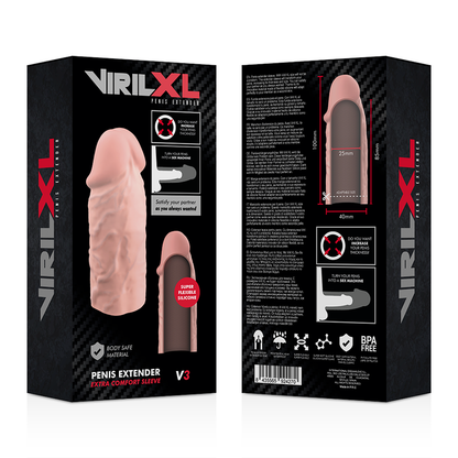 VIRILXL - EXTENSION DE PÉNIS NATURELLE EN SILICONE LIQUIDE V3