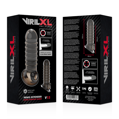 VIRILXL - PENIS EXTENSION AND SHEATH V15 BLACK