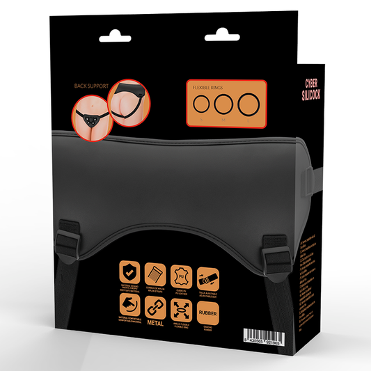 CYBER SILICOCK - HARNAIS AVEC 3 ANNEAUX EN SILICONE