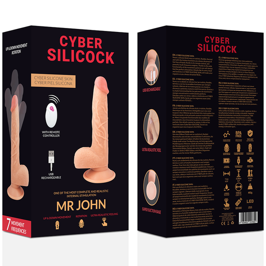 CYBER SILICOCK - CONTROL REMOTO REALISTA MR JOHN 23.88 CM -O- 4.3 CM