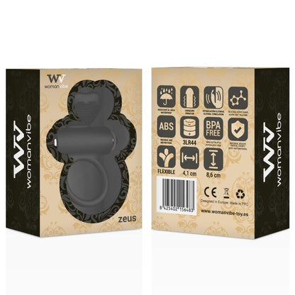 WOMANVIBE - ANNEAU VIBRATEUR EN SILICONE ZEUS