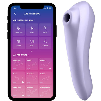 SATISFYER - VIBRATEUR À IMPULSIONS D'AIR À DOUBLE PLAISIR MAUVE