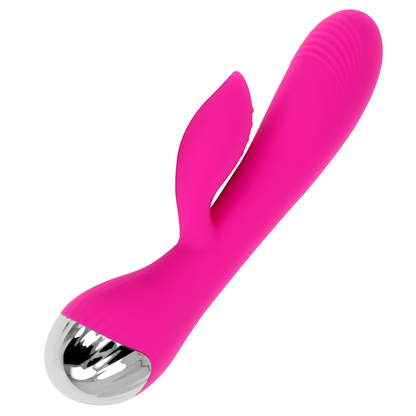 OHMAMA - VIBRADOR RECARGABLE CON CONEJO 10 MODOS DE VIBRACIÓN 19 CM