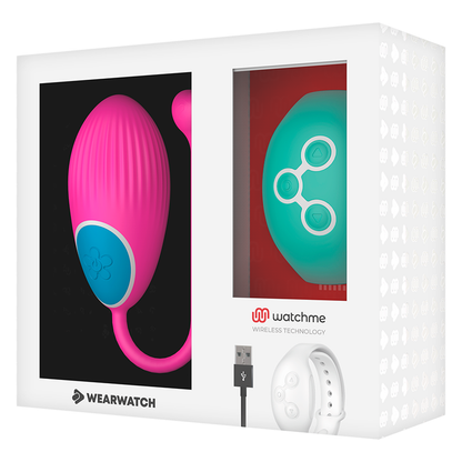 WEARWATCH - TÉLÉCOMMANDE WATCHME TECHNOLOGIE ŒUF FUCHSIA / AIGUE-MARINE