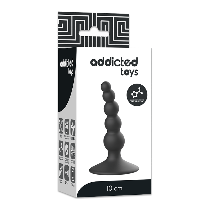 JUGUETES ADICTOS - PLUG SEXUAL ANAL 10 CM NEGRO