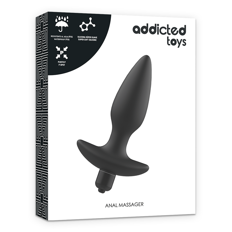 ADDICTED TOYS - PLUG MASSEUR ANAL AVEC VIBRATION NOIR